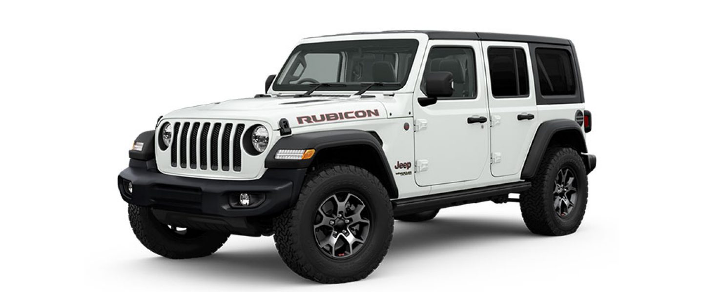 Model of SGA Jeep Wrangler Rubicon in Bright White Color