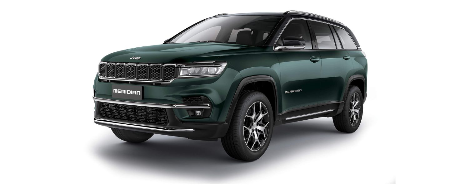 Model of SGA Jeep Meridian Limited (O) in Techno Metallic Green Color