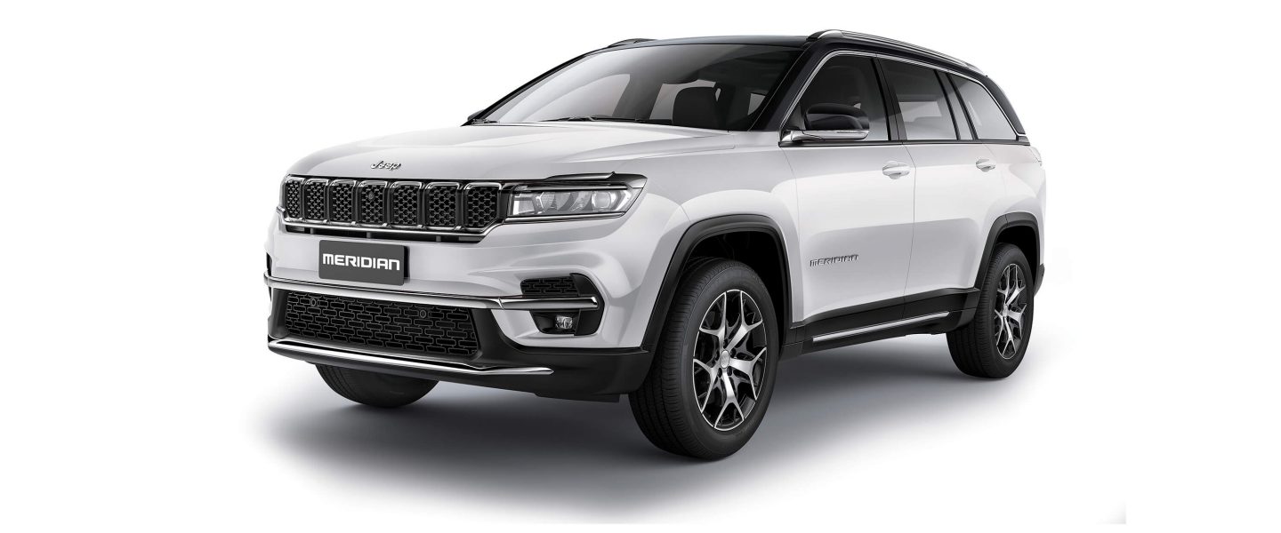 Model of SGA Jeep Meridian Limited (O) in Pearl White Color